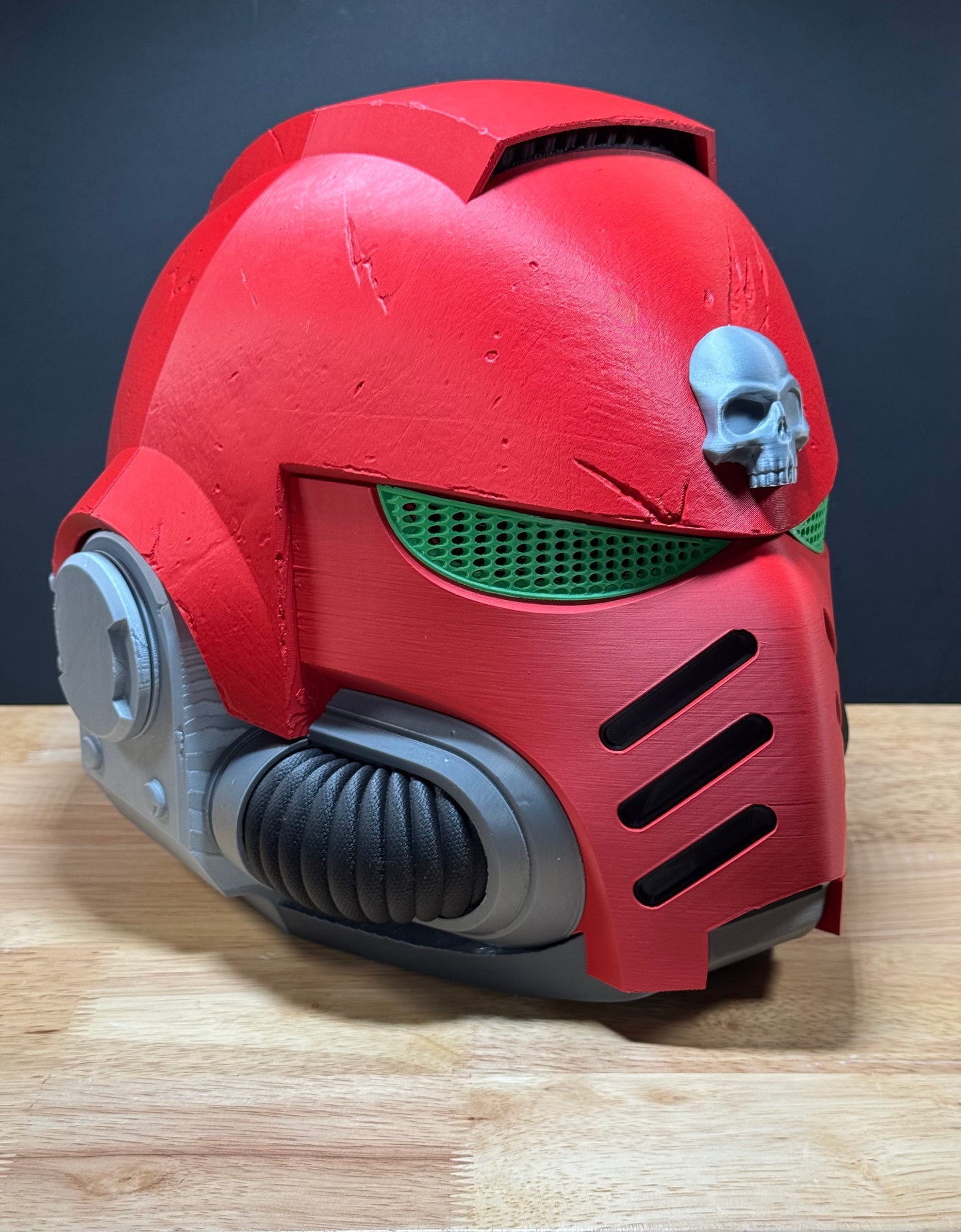 Space Marine Inspired Textured Helmet 3D Printed Cosplay