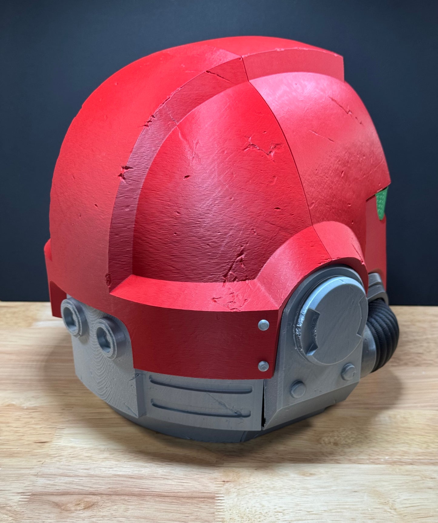 Space Marine Inspired Textured Helmet 3D Printed Cosplay