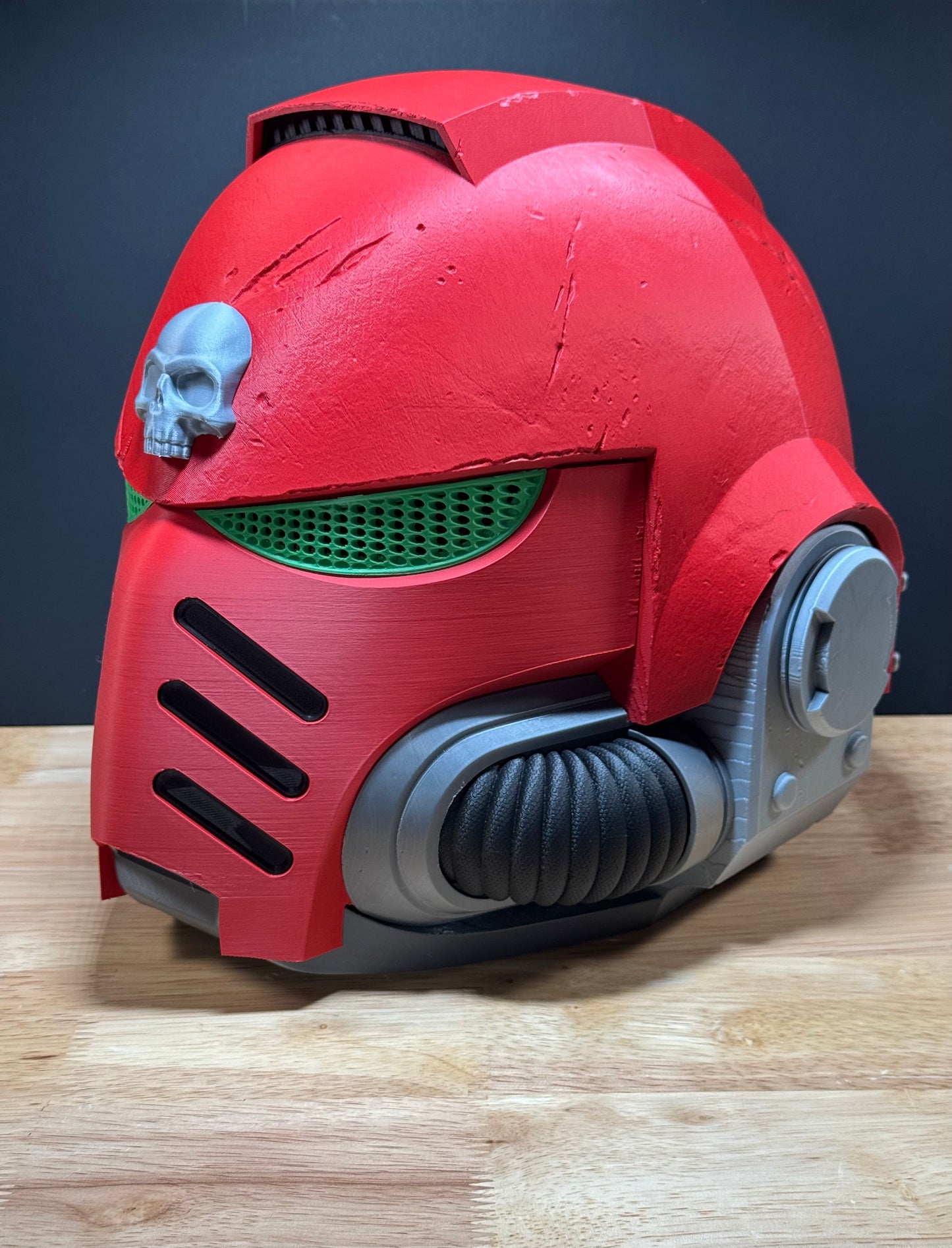 Space Marine Inspired Textured Helmet 3D Printed Cosplay