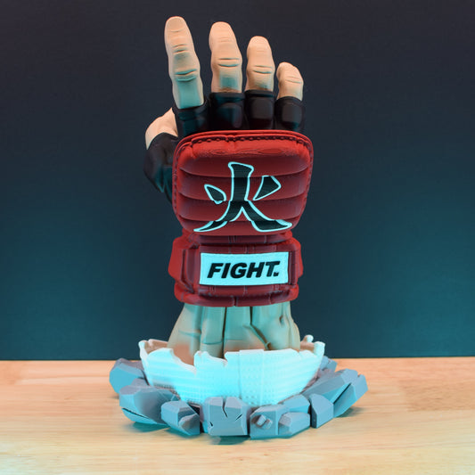 Street Fighter Inspired Ryu Controller & Headphone Stand | 3D Printed Gamer Desk Mount
