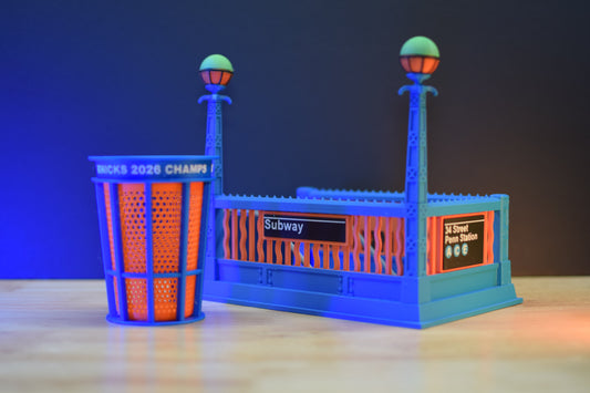 NYC Inspired Diorama Desk Accessories | 3D Printed Urban Miniatures & Organizers