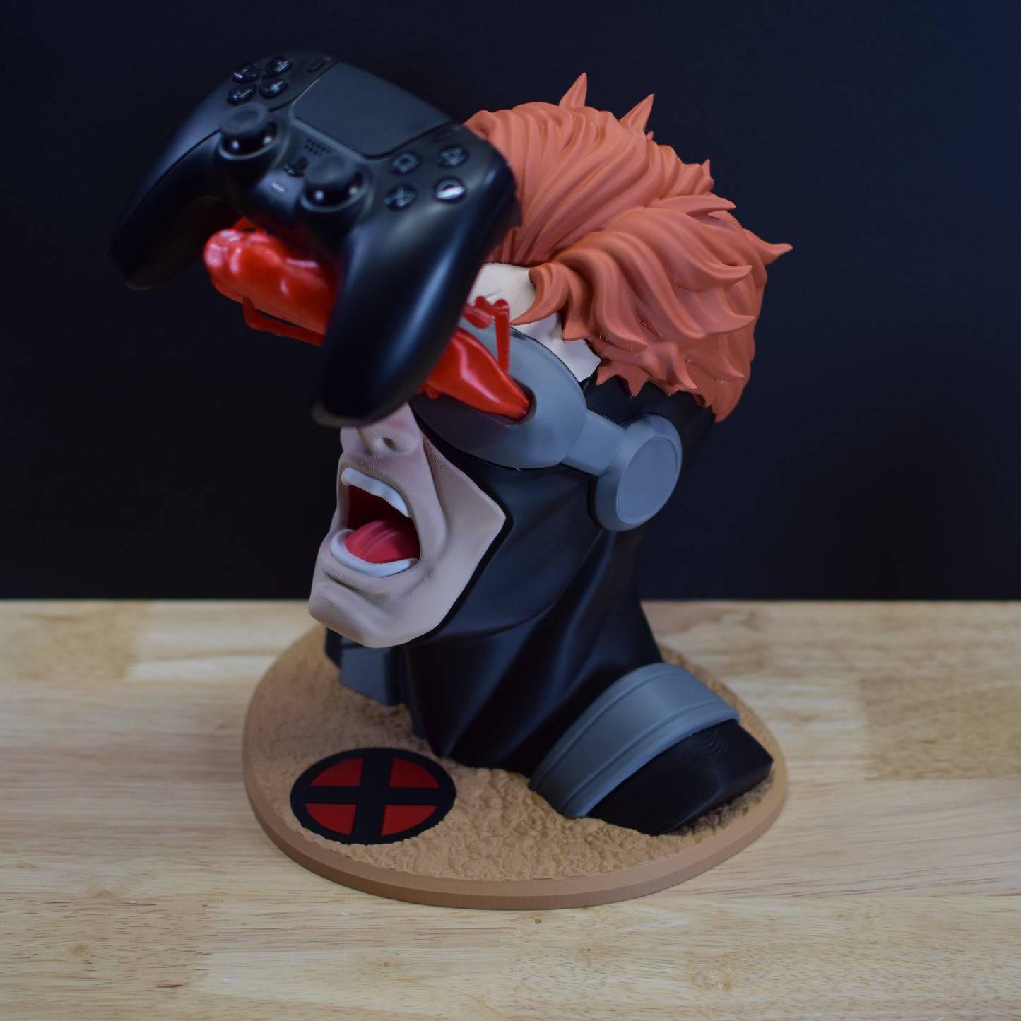 Superhero and Villain Bust Gaming Controller Mount & Desk Display