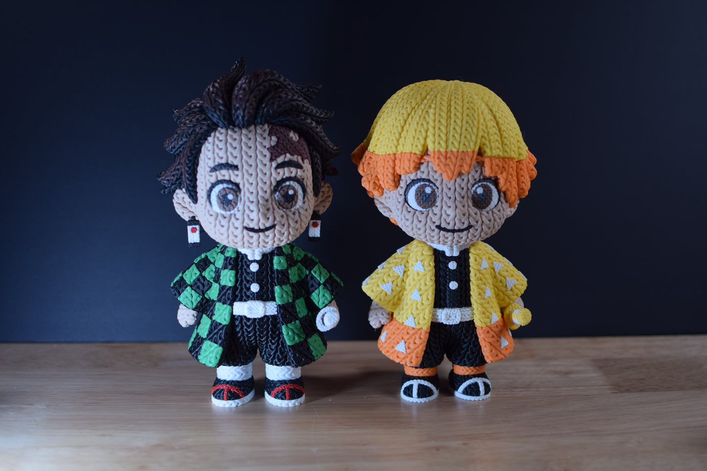 Crochet-Style Anime & Gaming 3D Printed Figures | Pop Culture Collectible Statue